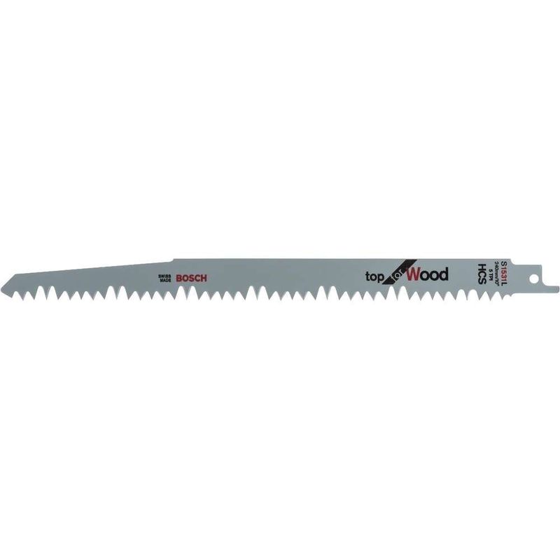 Casa si Gradina - Constructii - Scule electrice si accesorii - Accesorii fierastraie electrice - BOSCH - Panza fierastrau alternativ S 1531 L  pentru lemn, 240 mm, 5 bucati [2608650676] - Infinity.ro