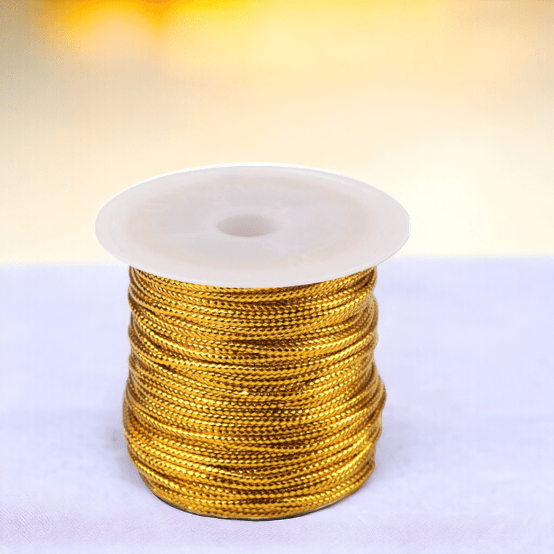 Casa si Gradina - Decoratiuni - DIY - Articole mercerie - Snur rotund cu lurex Crisalida, diametru 2 mm, lungime 20 m, Auriu - Infinity.ro