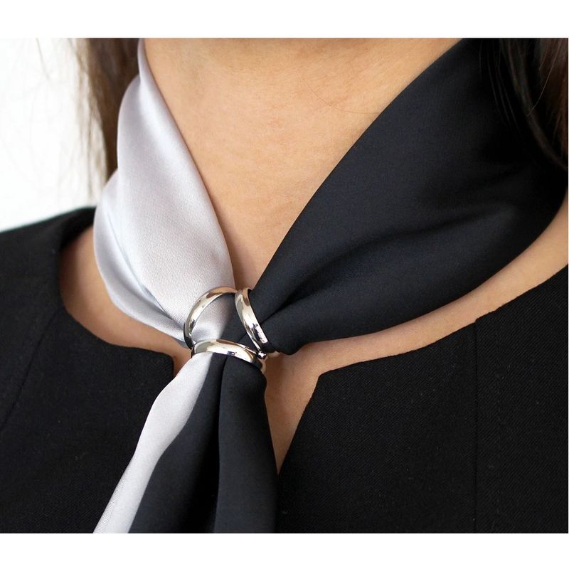 Fashion, accesorii si bijuterii - Femei - Bijuterii femei - Inele femei - Inel decorativ pentru esarfa, 18 mm - Argintiu - Infinity.ro
