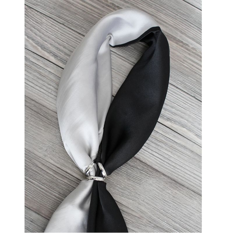 Fashion, accesorii si bijuterii - Femei - Bijuterii femei - Inele femei - Inel decorativ pentru esarfa, 18 mm - Argintiu - Infinity.ro