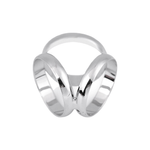 Fashion, accesorii si bijuterii - Femei - Bijuterii femei - Inele femei - Inel decorativ pentru esarfa, 18 mm - Argintiu - Infinity.ro