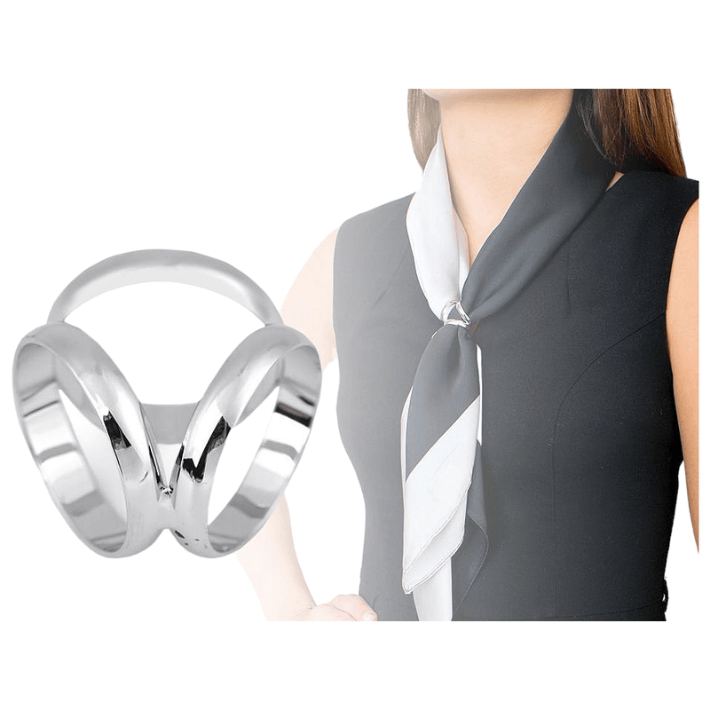 Fashion, accesorii si bijuterii - Femei - Bijuterii femei - Inele femei - Inel decorativ pentru esarfa, 18 mm - Argintiu - Infinity.ro