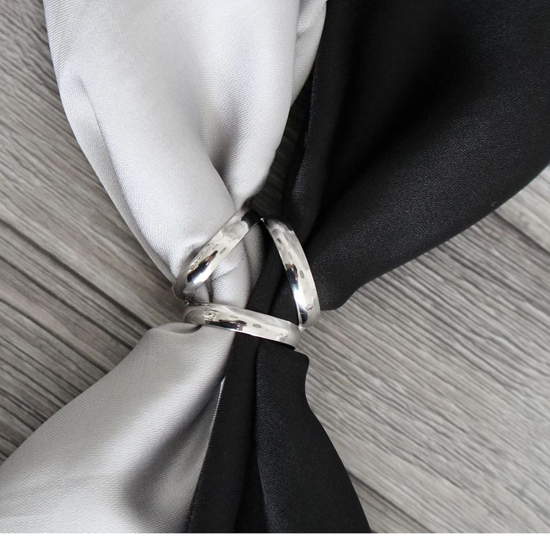 Fashion, accesorii si bijuterii - Femei - Bijuterii femei - Inele femei - Inel decorativ pentru esarfa, 18 mm - Argintiu - Infinity.ro