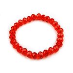 Fashion, accesorii si bijuterii - Femei - Bijuterii femei - Bratari femei - Bratara elastica cu margele fatetate din sticla Rosu - Infinity.ro