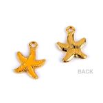 Fashion, accesorii si bijuterii - Barbati - Bijuterii barbati - Lanturi si pandantive barbati - Pandantiv decorativ metalic, 13 x 17 mm Steluta de mare galbena - Infinity.ro