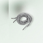 Fashion, accesorii si bijuterii - Femei - Incaltaminte femei - Accesorii incaltaminte - Set 2 sireturi rotunde poliester pentru pantofi sport 0,5 x 130 cm, Alb negru - Infinity.ro