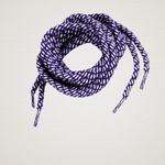 Fashion, accesorii si bijuterii - Femei - Incaltaminte femei - Accesorii incaltaminte - Set 2 sireturi rotunde poliester pentru pantofi sport 0,5 x 130 cm, Violet alb - Infinity.ro