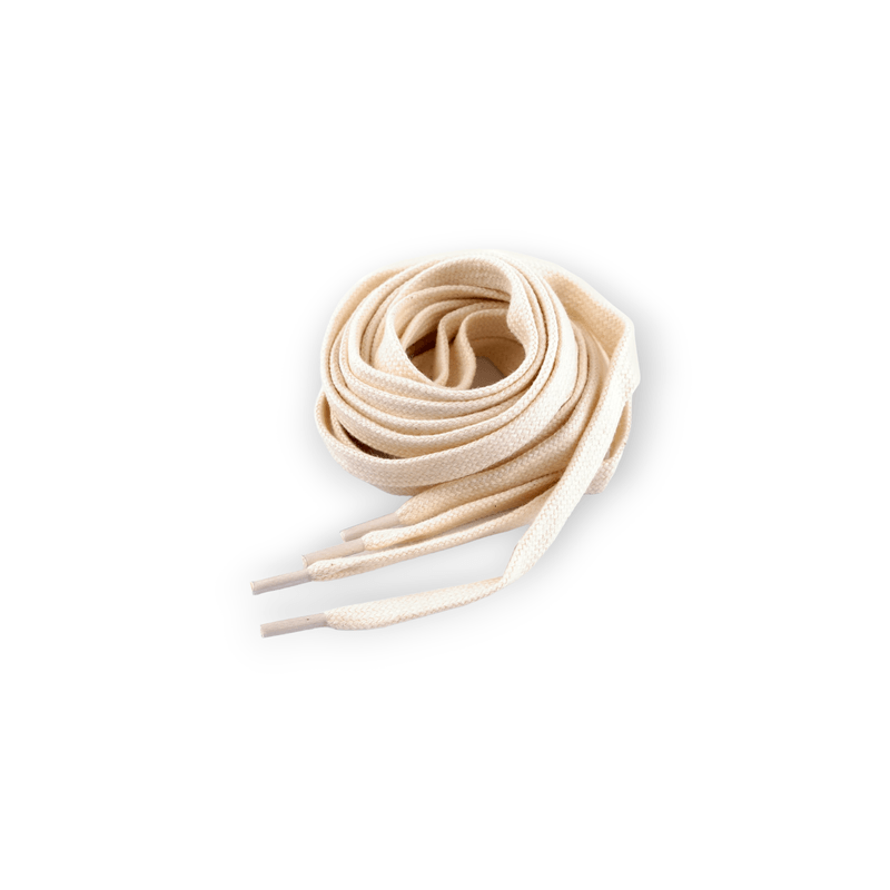 Fashion, accesorii si bijuterii - Femei - Incaltaminte femei - Accesorii incaltaminte - Sireturi plate din bumbac pentru pantofi / hanorace 130 cm, Ecru - Infinity.ro