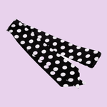 Fashion, accesorii si bijuterii - Femei - Accesorii femei - Esarfe si fulare femei - Esarfa ingusta pentru gat, par sau geanta cu buline Crisalida, 4 x 95 cm, Neagra - Infinity.ro