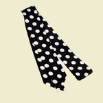 Fashion, accesorii si bijuterii - Femei - Accesorii femei - Esarfe si fulare femei - Esarfa ingusta pentru gat, par sau geanta cu buline Crisalida, 4 x 95 cm, Neagra - Infinity.ro