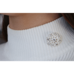 Fashion, accesorii si bijuterii - Femei - Bijuterii femei - Brose femei - Brosa cu strasuri pentru buchetul miresei, floare argintie - Infinity.ro