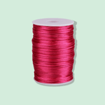 Casa si Gradina - Decoratiuni - DIY - Articole mercerie - Snur satinat pentru kumihimo, diametru 2 mm, rola 95 m,  Roz strident - Infinity.ro