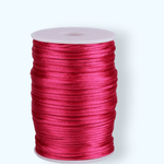 Casa si Gradina - Decoratiuni - DIY - Articole mercerie - Snur satinat pentru kumihimo, diametru 2 mm, rola 95 m,  Roz strident - Infinity.ro