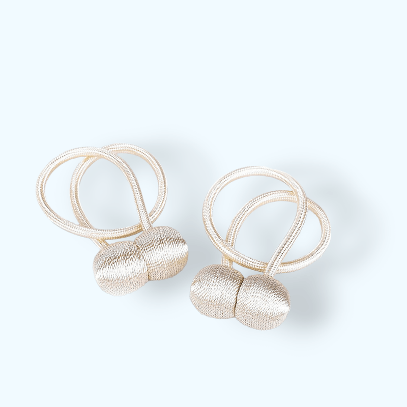 Casa si Gradina - Textile si covoare - Perdele si draperii - Accesorii perdele si draperii - Set 2 magneti decorativi pentru perdele si draperii, Crem - Infinity.ro
