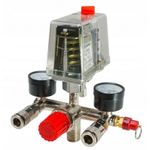 Casa si Gradina - Constructii - Scule profesionale - Scule pneumatice - Presostat compresor aer + supape 16A 400V 3-8 bari VERKE V81209 - Infinity.ro
