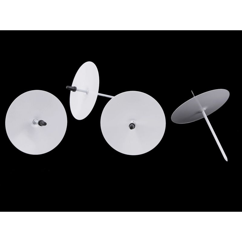 Casa si Gradina - Decoratiuni - Obiecte decorative - Accesorii decorative - Set 4 suporturi pentru lumanari cu tepusa 5,4 cm, Alb - Infinity.ro