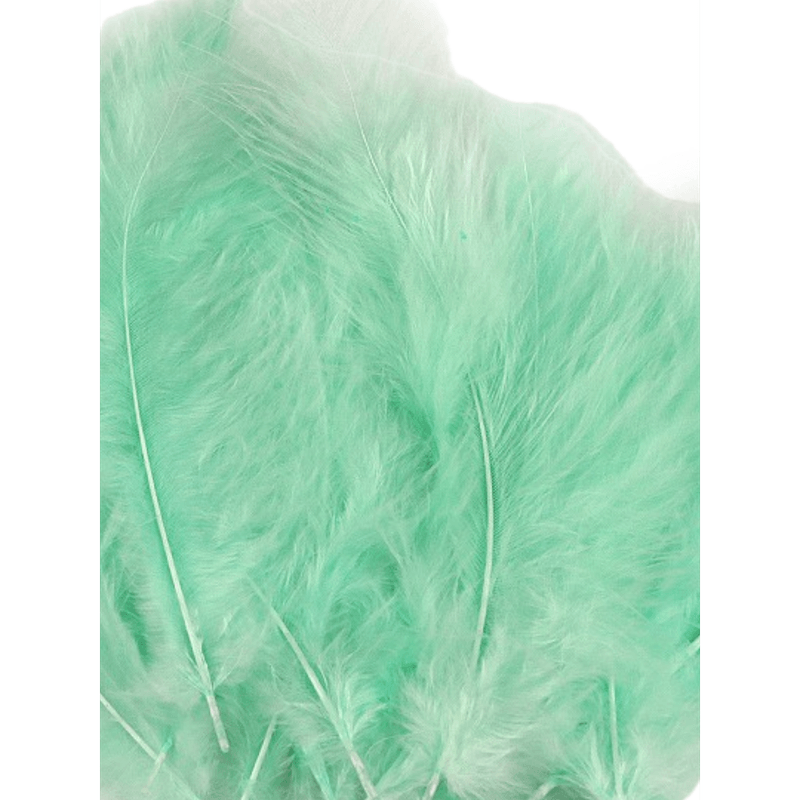 Casa si Gradina - Decoratiuni - Obiecte decorative - Accesorii decorative - Set 20 pene decorative strut, lungime 9-16 cm, Verde menta - Infinity.ro