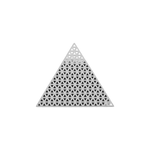 Casa si Gradina - Decoratiuni - Obiecte decorative - Accesorii decorative - Plasa din plastic pentru brodat si tapiko, 7.5 x 7.5 x 7.5 cm, Triunghi alb - Infinity.ro