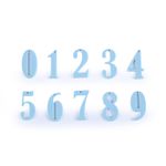 Casa si Gradina - Decoratiuni - Obiecte decorative - Accesorii decorative - Set 10 numere din plastic pentru cusut, agatat sau lipit 0-9, Bleu - Infinity.ro