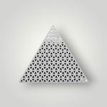 Casa si Gradina - Decoratiuni - Obiecte decorative - Accesorii decorative - Plasa din plastic pentru brodat si tapiko, 7.5 x 7.5 x 7.5 cm, Triunghi alb - Infinity.ro