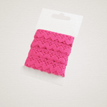 Casa si Gradina - Decoratiuni - DIY - Articole mercerie - Dantela bumbac crosetata, 15 mm x 3 m, Roz intens - Infinity.ro