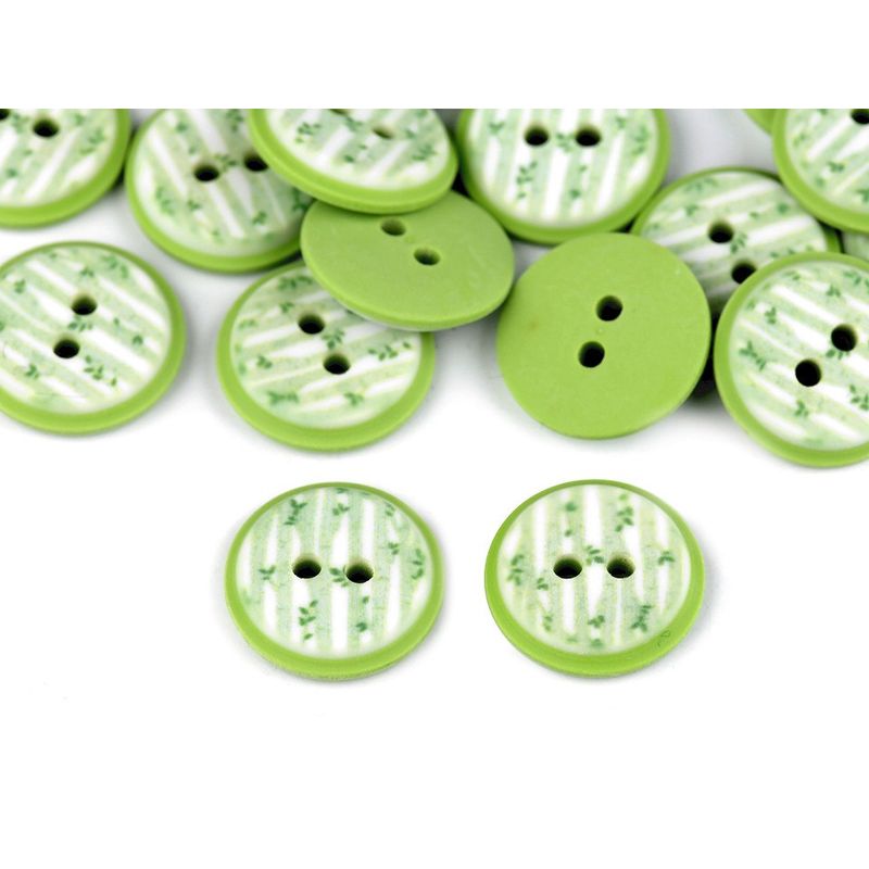 Casa si Gradina - Decoratiuni - DIY - Articole mercerie - Set 5 nasturi decorativi cu 2 gauri, marimea 24'', Verde deschis - Infinity.ro