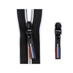 Casa si Gradina - Decoratiuni - DIY - Articole mercerie - Cursor metalic pentru fermoar spiralat 6 mm Negru - Infinity.ro