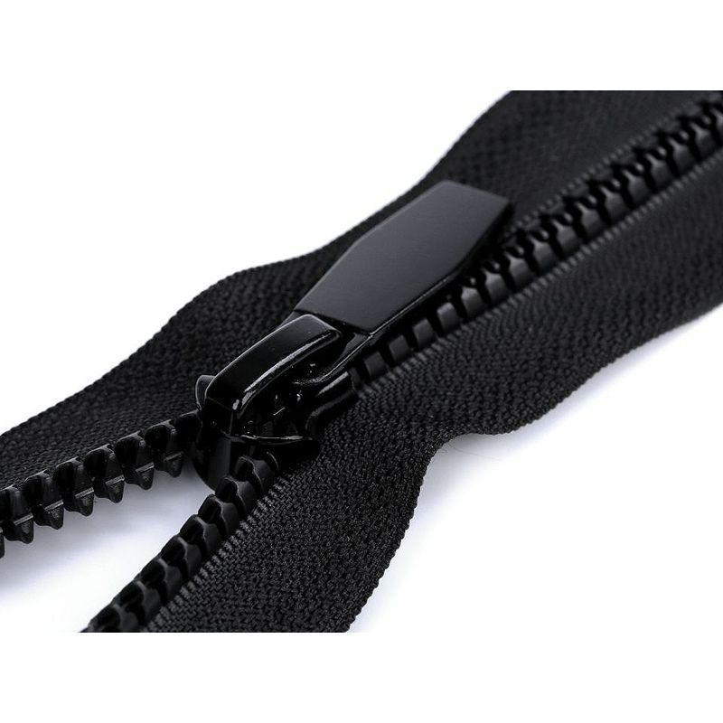 Casa si Gradina - Decoratiuni - DIY - Articole mercerie - Fermoar plastic detasabil cu dinti rotunzi, lungime 60 cm Negru - Infinity.ro