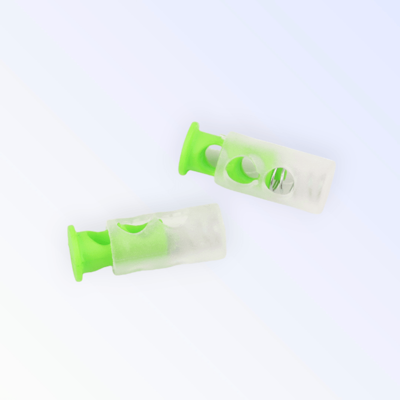 Casa si Gradina - Decoratiuni - DIY - Articole mercerie - Set 2 opritori pentru elastic sau snur 9 x 24 mm Verde neon - Infinity.ro