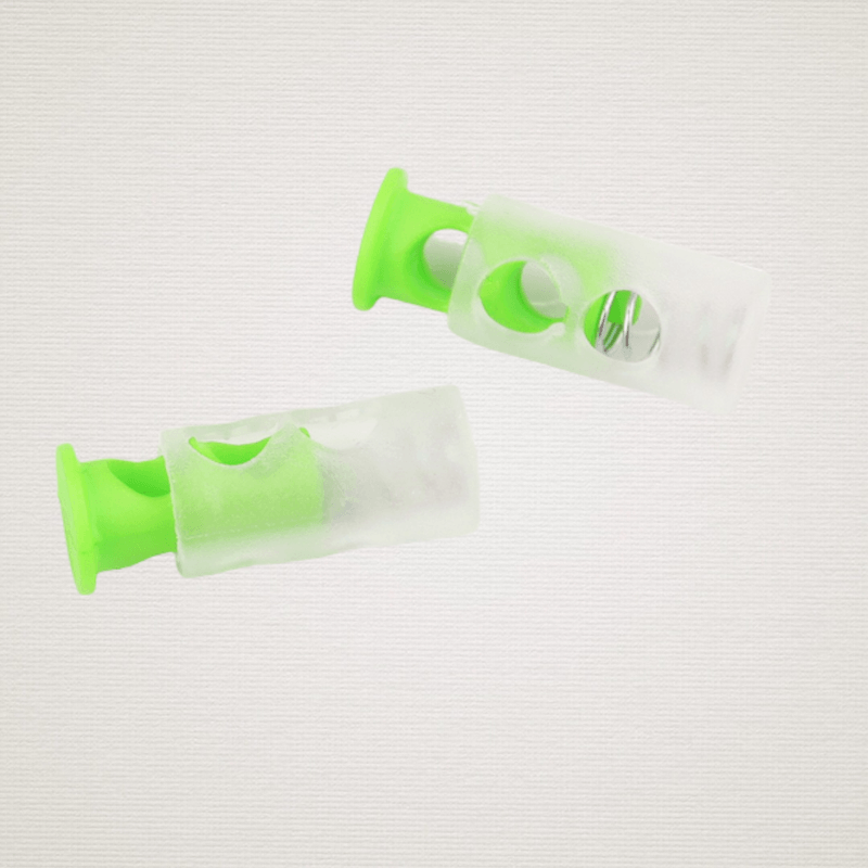 Casa si Gradina - Decoratiuni - DIY - Articole mercerie - Set 2 opritori pentru elastic sau snur 9 x 24 mm Verde neon - Infinity.ro