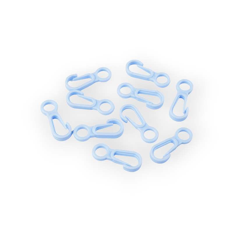 Casa si Gradina - Decoratiuni - DIY - Articole mercerie - Set 10 mini carabine din plastic 12 x 32 mm Albastru deschis - Infinity.ro