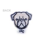 Casa si Gradina - Decoratiuni - DIY - Articole mercerie - Aplicatie textila termoadeziva brodata 6,2 x 6,3 cm Caine bej - Infinity.ro