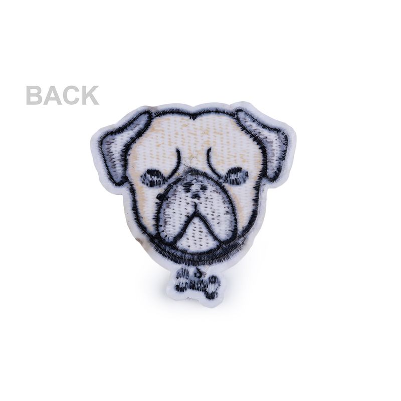 Casa si Gradina - Decoratiuni - DIY - Articole mercerie - Aplicatie textila termoadeziva brodata 6,2 x 6,3 cm Caine bej - Infinity.ro