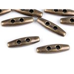 Casa si Gradina - Decoratiuni - DIY - Articole mercerie - Set 10 nasturi ovali din plastic, tip maslina 10 x 36 mm Vintage - Infinity.ro