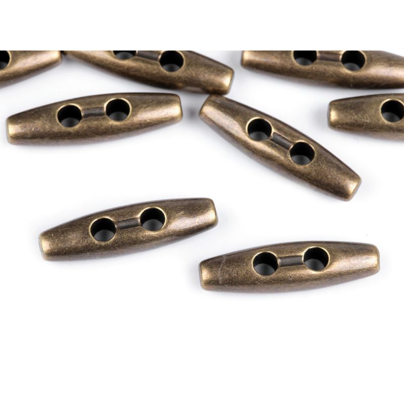 Casa si Gradina - Decoratiuni - DIY - Articole mercerie - Set 10 nasturi ovali din plastic, tip maslina 10 x 36 mm Vintage - Infinity.ro