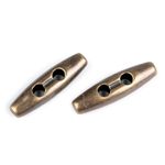 Casa si Gradina - Decoratiuni - DIY - Articole mercerie - Set 10 nasturi ovali din plastic, tip maslina 10 x 36 mm Vintage - Infinity.ro