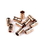 Casa si Gradina - Decoratiuni - DIY - Articole mercerie - Set 10 terminatii metalice pentru snur 5 mm Auriu rose - Infinity.ro
