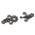 Casa si Gradina - Decoratiuni - DIY - Articole mercerie - Inchizatoare metalica decorativa pentru confectii 20 x 50 mm nichel negru - Infinity.ro