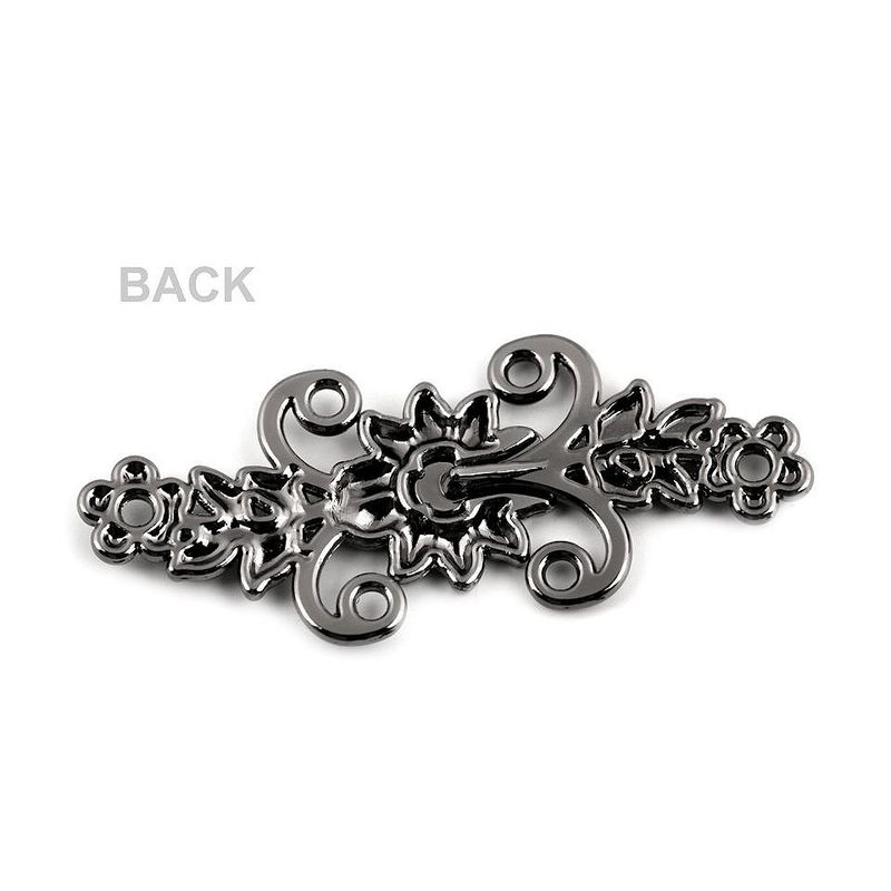 Casa si Gradina - Decoratiuni - DIY - Articole mercerie - Inchizatoare metalica decorativa pentru confectii 20 x 50 mm nichel negru - Infinity.ro