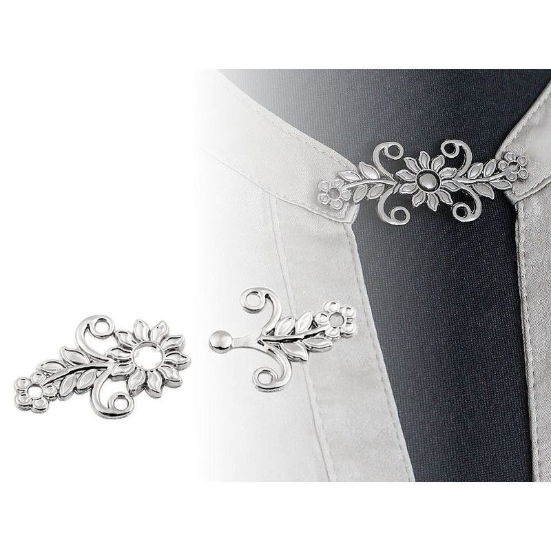 Casa si Gradina - Decoratiuni - DIY - Articole mercerie - Inchizatoare metalica decorativa pentru confectii 20 x 50 mm Argintiu - Infinity.ro