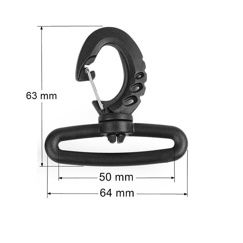 Casa si Gradina - Decoratiuni - DIY - Articole mercerie - Carabina rotativa din plastic 50 mm Negru - Infinity.ro
