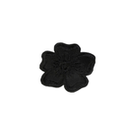 Casa si Gradina - Decoratiuni - DIY - Articole mercerie - Aplicatie termoadeziva brodata, 35 mm floare Neagra - Infinity.ro