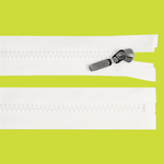 Casa si Gradina - Decoratiuni - DIY - Articole mercerie - Fermoar detasabil din plastic cu glisor decorativ, lungime 50 cm, Alb - Infinity.ro