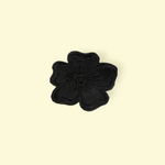 Casa si Gradina - Decoratiuni - DIY - Articole mercerie - Aplicatie termoadeziva brodata, 35 mm floare Neagra - Infinity.ro