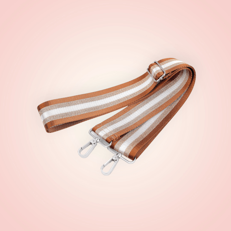 Casa si Gradina - Decoratiuni - DIY - Articole mercerie - Curea textila cu carabine pentru geanta, lungime 79-142 cm, Maro coniac - Infinity.ro