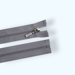 Casa si Gradina - Decoratiuni - DIY - Articole mercerie - Fermoar detasabil din plastic cu glisor decorativ, lungime 70 cm, Gri - Infinity.ro