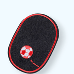 Casa si Gradina - Decoratiuni - DIY - Articole mercerie - Petic termoadeziv Jeans, aplicatie cu minge, 7,8 x 12 cm Negru - Infinity.ro