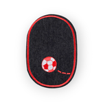 Casa si Gradina - Decoratiuni - DIY - Articole mercerie - Petic termoadeziv Jeans, aplicatie cu minge, 7,8 x 12 cm Negru - Infinity.ro