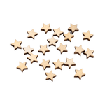 Jucarii, Copii si Bebe - Jucarii si jocuri - Jucarii & jocuri educative - Seturi de artizanat - Set 20 mini stelute din lemn pentru lipit 10 mm, Natur - Infinity.ro
