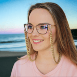 Ingrijire personala si Cosmetice - Sanatate si wellness - Optica medicala - Accesorii pentru ochelari si lentile de contact - Lant decorativ pentru ochelari Crisalida, lungime 70 cm, Auriu - Infinity.ro
